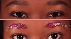 Rupanya bahan yang terdapat di dalam glitter tersebut sangat berbahaya bagi bulu alis hingga mata sang pengguna.