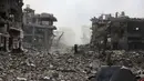 Ancaman ini akan dilaksanakan jika Hamas tidak segera melucuti senjata, membebaskan semua sandera yang tersisa di wilayah tersebut, dan mengakhiri perang sesuai syarat Israel. (BASHAR TALEB/AFP)