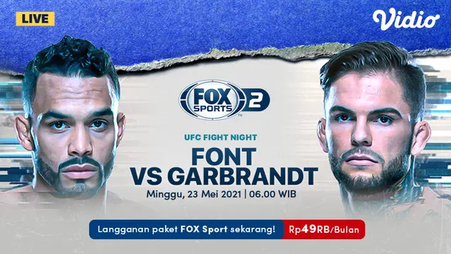 Streaming UFC Fight Night di FOX Sports Eksklusif Melalui Vidio
