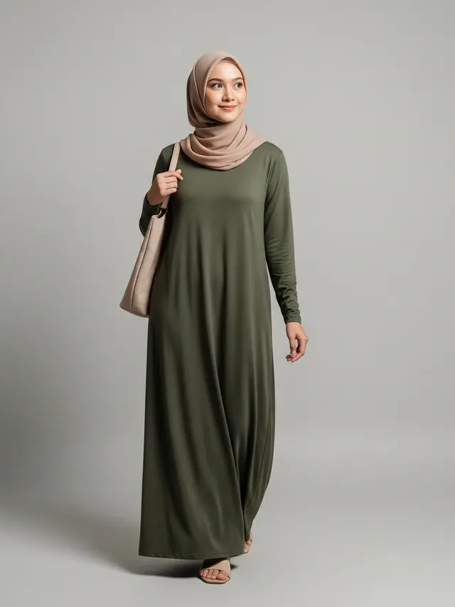 Gamis Berbahan Jersey