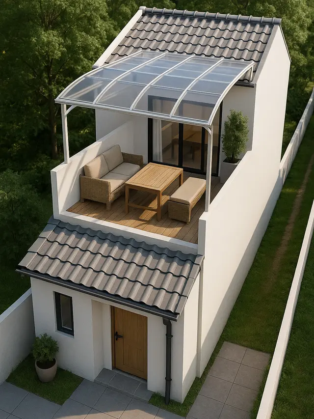 Model Rumah Rooftop Mini untuk Lahan 5x12