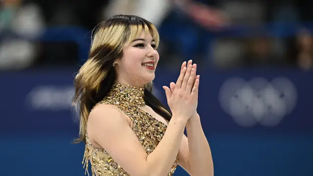 Atlet seluncur es asal Amerika Serikat, Alysa Liu dalam Olimpiade 2026. (Gabriel BOUYS / AFP).