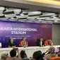 Gubernur DKI Jakarta Anies Baswedan turut mengomentari robohnya pagar pembatas tribun utara, Jakarta International Stadium (JIS) pada acara Grand Launching JIS,