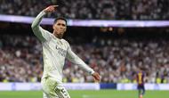Selebrasi Jude Bellingham saat Real Madrid menang 2-1 atas Barcelona di LaLiga 2025/2026 (AFP)