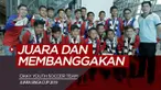 Berita video tim muda sepak bola dari Indonesia, Okky Youth Soccer Team, berbagi sedikit pengalaman juara di Singapura saat tiba di tanah air, Kamis (8/11/2019).
