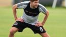 Mantan Kapten Liverpool dan Timnas Inggris, Steven Gerrard, mengikuti sesi latihan perdana LA Galaxy di Carson, California, AS. Rabu (8/7/2015) pagi WIB. (AFP PHOTO/Frederic J. Brown)