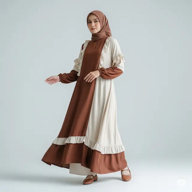 10 Model Baju Gamis Dua Warna Terbaru 2025: Inspirasi Fashion Muslim Kekinian