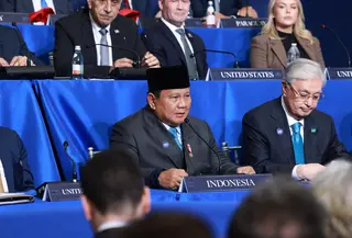 Presiden Republik Indonesia Prabowo Subianto dalam pertemuan perdana Board of Peace (BoP) di Washington DC, Kamis (19/2) waktu setempat. (Dok. Istimewa)