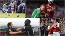 Berikut ini tujuh momen menarik yang terjadi pada Premier League 2017/2018 pekan keempat. Mulai dari insiden Ederson Moraes hingga gol Romelu Lukaku. (Kolase foto-foto dari AFP dan AP)