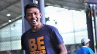Dedik Setiawan, penyerang andalan Arema FC. (Bola.com/Iwan Setiawan)