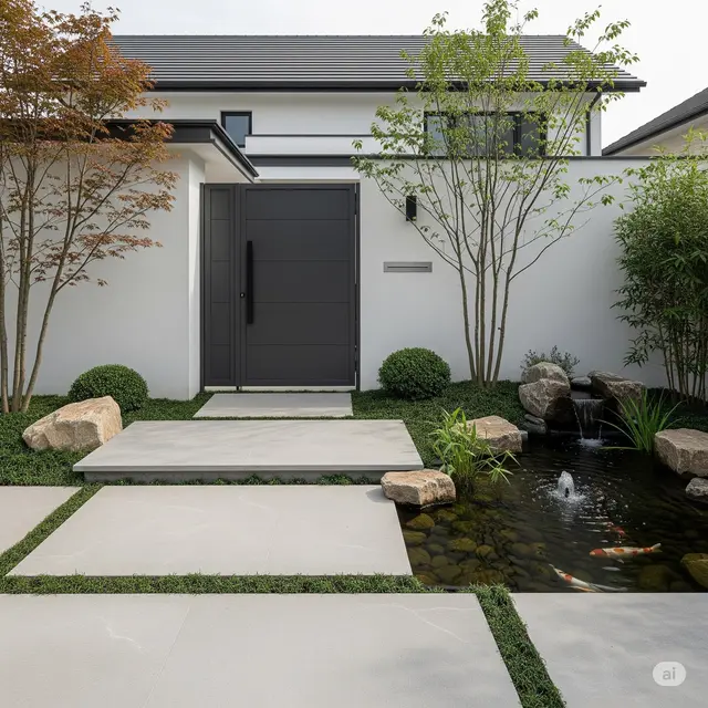 Desain Depan Rumah Sederhana Tapi Mewah. Foto: Gemini