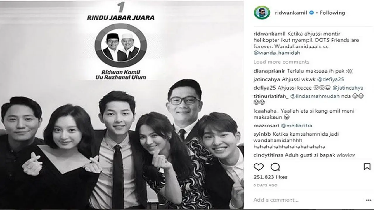 Foto Ridwan Kamil dan pemain DOTS