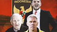 Timnas Indonesia - Simon McMenemy, Ivan Toplak, Wim Rijsbergen (Bola.com/Adreanus Titus)