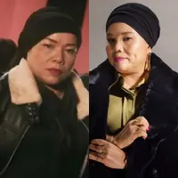 Dewi Zuhriati ibunda Fuji dan Fadly tampil kece jadi model fashion lokal/dok.Instagram @jiniso.id