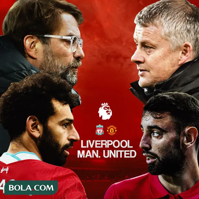 Premier League - Liverpool Vs Manchester United: Jurgen Klopp, Mohamed Salah Vs Ole Gunnar Solskjaer, Bruno Fernandes