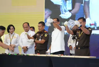 Jam tangan itu milik terpidana korupsi dan TPPU PT Asabri, Jimmy Sutopo. (Liputan6.com/Rifqy Alief Abiyya)