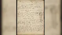Manuskrip tentang alkimia yang ditulis tangan oleh Isaac Newton (Foto: Chemical Heritage Foundation).