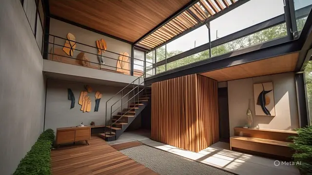 Desain Rumah Mezzanine Industrial Bergaya Islami