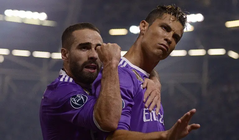 Striker Real Madrid Cristiano Ronaldo (kanan) (AFP/Filippo Monteforte)