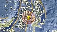 Gempa Magnitudo 6,2 mengguncang wilayah Halmahera Barat Maluku Utara, Rabu (5/2/2025), pukul 10.12.32 WIB. (Liputan6.com/ Dok BMKG)