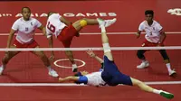 Timnas Sepak Takraw Putra Indonesia menghadapi Malaysia di Final Asian Games 2018 (ANTARA FOTO/INASGOC/Ferdy Siregar/nz/18)