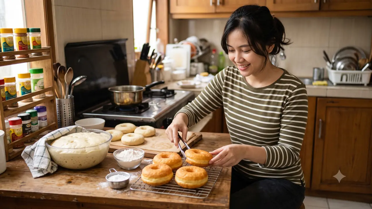 Membuat Donat Rumahan Mengembang Sempurna