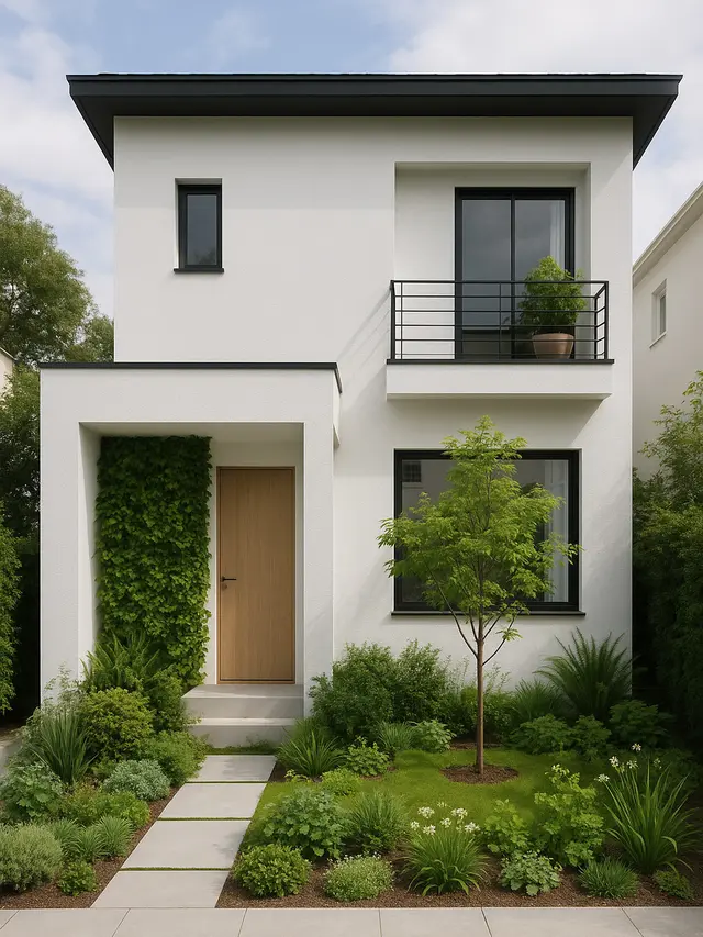Inspirasi Rumah Putih Modern yang Bikin Interior Terlihat Lebih Terang (Image by ChatGPT)