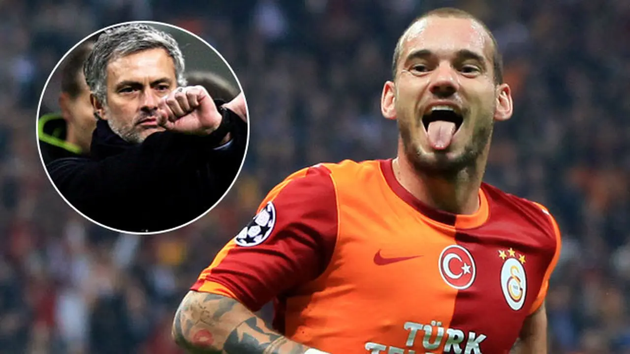 Jose Mourinho dan Wesley Sneijder