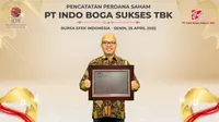 Pencatatan perdana saham PT Indo Boga Sukses Tbk (IBOS) di BEI, Senin (25/4/2022) (Foto: BEI)