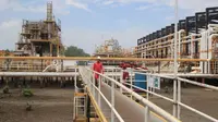 Lokasi penampungan minyak dan gas di Terminal Senipah, Peciko, Blok Mahakam, Kalimantan. (Abelda/Liputan6.com)