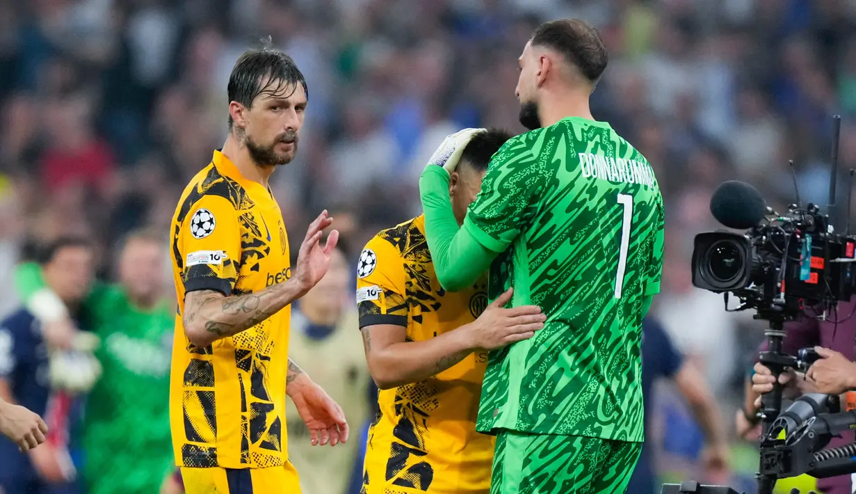 Kekalahan tersebut membuat Nerazzurri gagal meraih satu trofi pun musim ini. (AP Photo/Matthias Schrader)