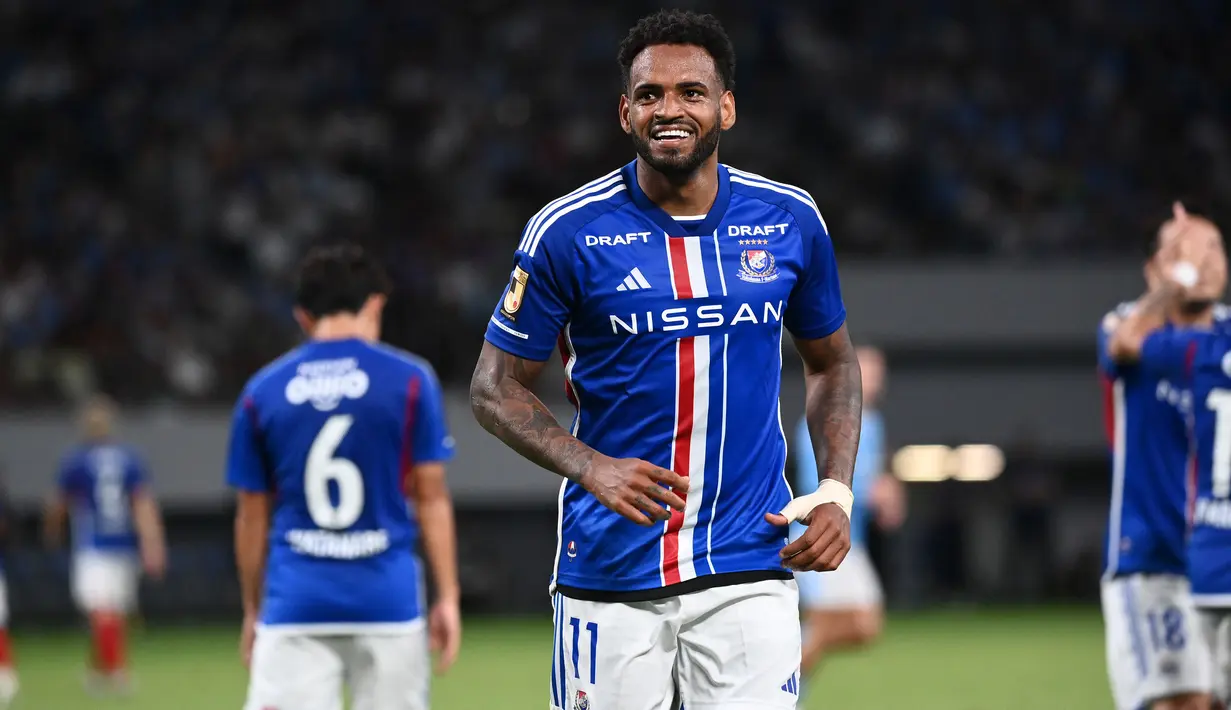 Tambahan tiga poin Yokohama F. Marinos pada laga Derbi Yokohama di pekan ke-25 tentu akan makin mengukuhkan posisi Anderson Lopes dkk di puncak klasemen. (J.LEAGUE)