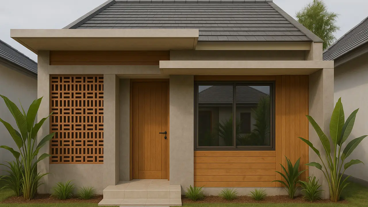Fasad Depan Rumah Subsidi yang Sederhana tapi Cantik (Foto: ChatGPT)