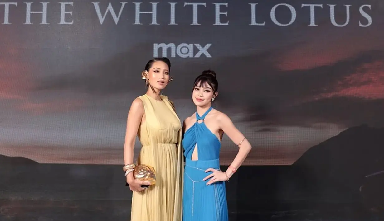 Patricia Gouw dan Regina Phoenix mencuri perhatian di gala premiere serial televisi terkenal 'The White Lotus' musim ketiga. Kehadiran Patricia dan Regina semakin spesial karena bertepatan dengan kehadiran salah satu bintang utama serial tersebut, Lisa BLACKPINK. (Liputan6.com/IG/@reginaaphx)