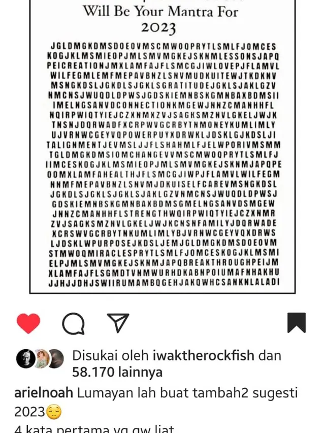 Mantra Ariel NOAH untuk 2023