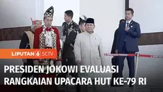 Presiden Joko Widodo memberi tanggapan perihal acara Hari Ulang Tahun ke-79 Republik Indonesia yang digelar di Ibu Kota Nusantara, Kalimantan Timur. Menurut Jokowi, semua rangkaian kegiatan berjalan dengan lancar dan khidmat.