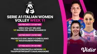 Tonton Live Streaming Serie A1 Italian Women Volley 2023 Minggu, 26 Februari di Vidio