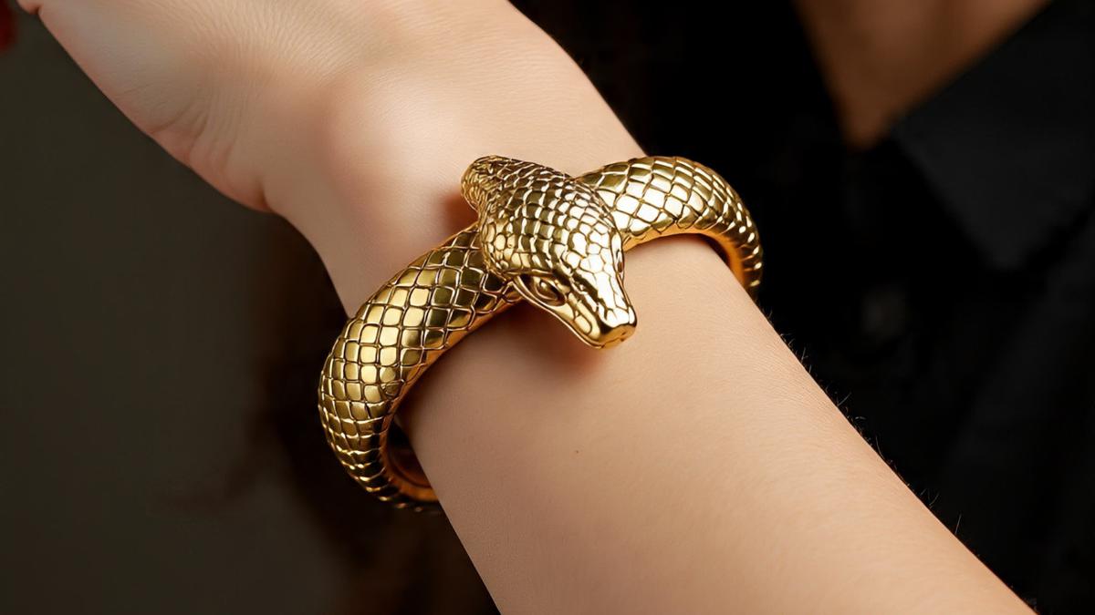 10 Model Gelang Emas Sisik Ular, Mewah dan Mistis yang Banyak Dicari