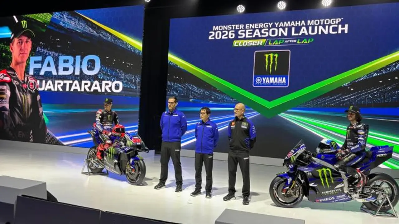 Tim MotoGP Yamaha Perkenalkan YZR-M1 Mesin V4 Baru Langsung dari Jakarta (Arief A/Liputan6.com)