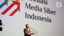 Ketua Umum AMSI Wenseslaus Manggut memberi sambutan dalam Indonesia Digital Conference (IDC) 2019 di Jakarta, Kamis (28/11/2019). IDC digagas para pengurus AMSI sebagai wadah bertukar pengalaman, gagasan, dan strategi membangun ekosistem digital untuk masa depan. (Liputan6.com/Angga Yuniar)