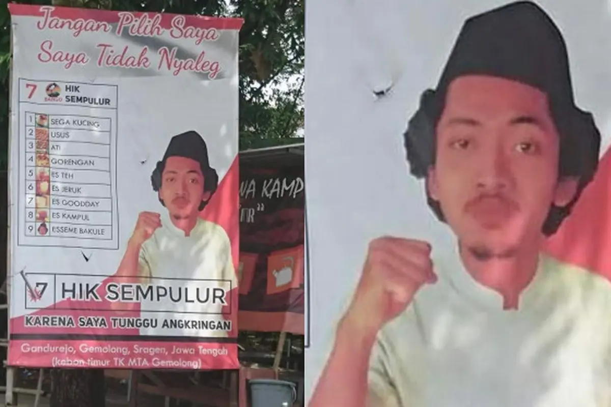 Promosi Angkringan Pakai Baliho ala Caleg, Bikin Heboh Warganet