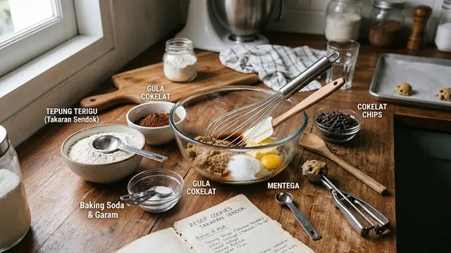 Resep Scoopable Cookies Takaran Sendok/AI Generated