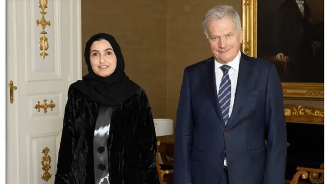 Duta Besar Arab Saudi untuk Finlandia Nesreen al-Shebel menyerahkan surat kepercayaannya kepada Presiden Finlandia Sauli Niinisto. (Dok. Kemlu Arab Saudi)