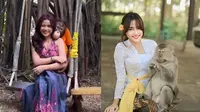 Potret seleb waktu foto bareng monyet (sumber: Instagram/brisiajodie96/fuji)