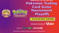 Live Streaming Pokemon Battle Festival Asia 2021 Trading Card Game Babak Playoff di Vidio, 19&20 Februari 2022. (Sumber : dok. vidio.com)