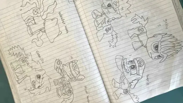 Haiqal Iskandar dan kecerdasannya menggambar tokoh-tokoh komik.
