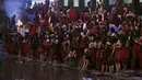 Umat Hindu Nepal percaya apabila mereka merayakan Festival Swasthani maka kesejahteraan akan menghampiri keluarga mereka, Selasa (20/1/2015). (AFP Photo/Prakash Mathema)