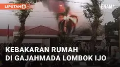 Kebakaran rumah terjadi di daerah Gajahmada dekat Lombok Ijo. Kebakaran terjadi pada Senin (5/8/2024) pukul 17.50 WIB