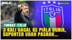 Italia gagal lolos ke Piala Dunia 2026 usai kalah penalti dari Bosnia di playoff. Suporter di Roma kecewa, media menyebut “kiamat ketiga”, dan posisi pelatih Gennaro Gattuso kini terancam.