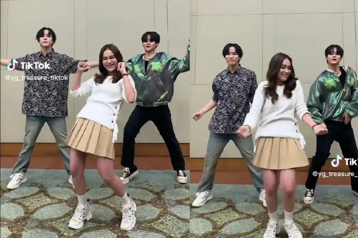 Treasure dan Ayu Ting Ting. (Tangkapan layar TikTok/ yg_treasure_tiktok)